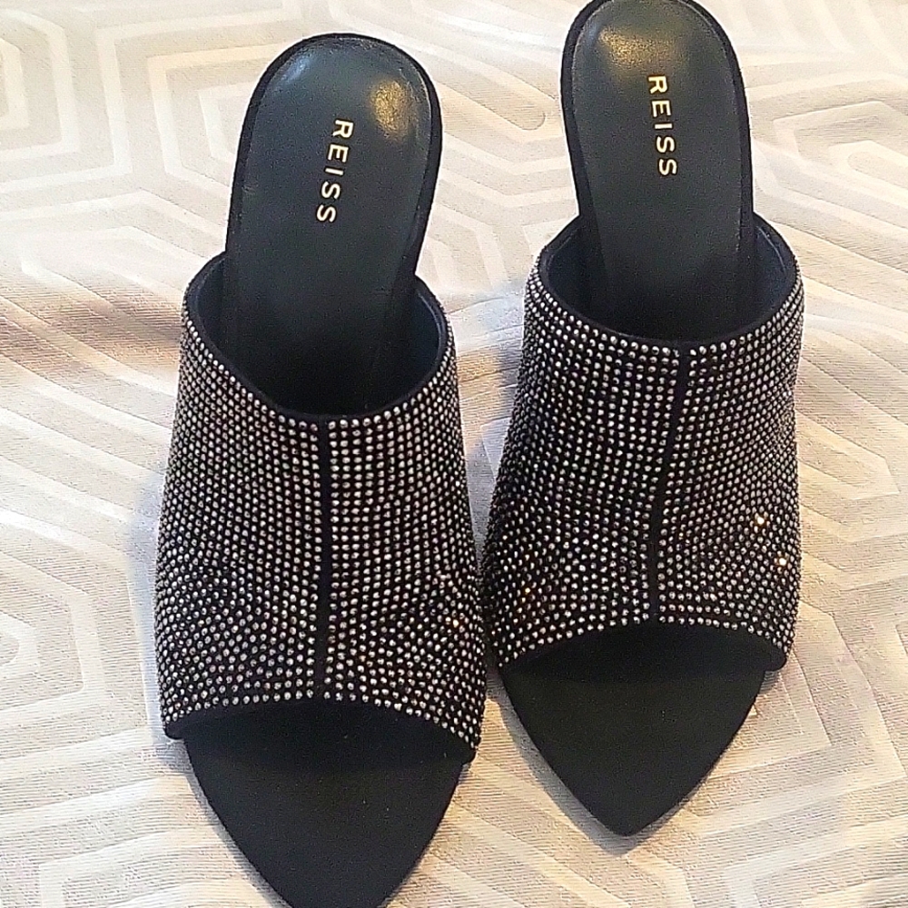 Brand New Black Sude With All Of Sparkles 8inches High Heels